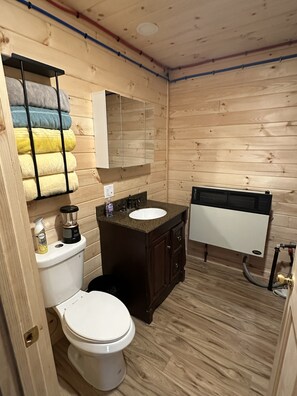 Hair dryer, towels, soap, shampoo - Cozy 3-bedroom cabin in charming Franklin for your getaway (Franklin)