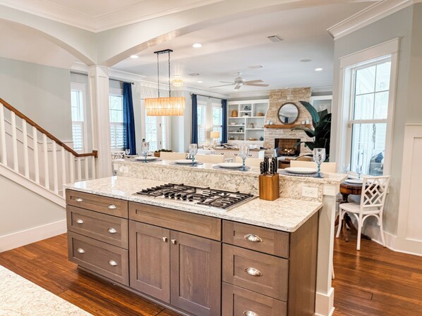 Interior - New listing! Luxury beach escape, 2 blocks to the ocean, 1 block to the river! Heated saltwater pool, spa, sauna, game room, golf cart—only 10 mins to downtown St. Augustine. Very clean, well stocked, perfect for couples, families & small groups. (St. Augustine)