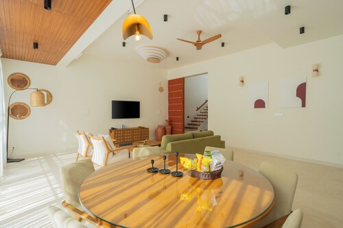 ELIVAAS Mirai Leo | 3 BHK Villa Near Vagator Beach With Pool