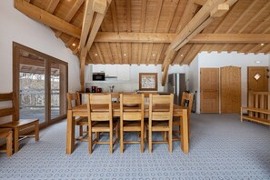 Dining - Aiguille Rouge Apartment: Mountain View, Balcony & Wi-Fi (Peisey-Nancroix)
