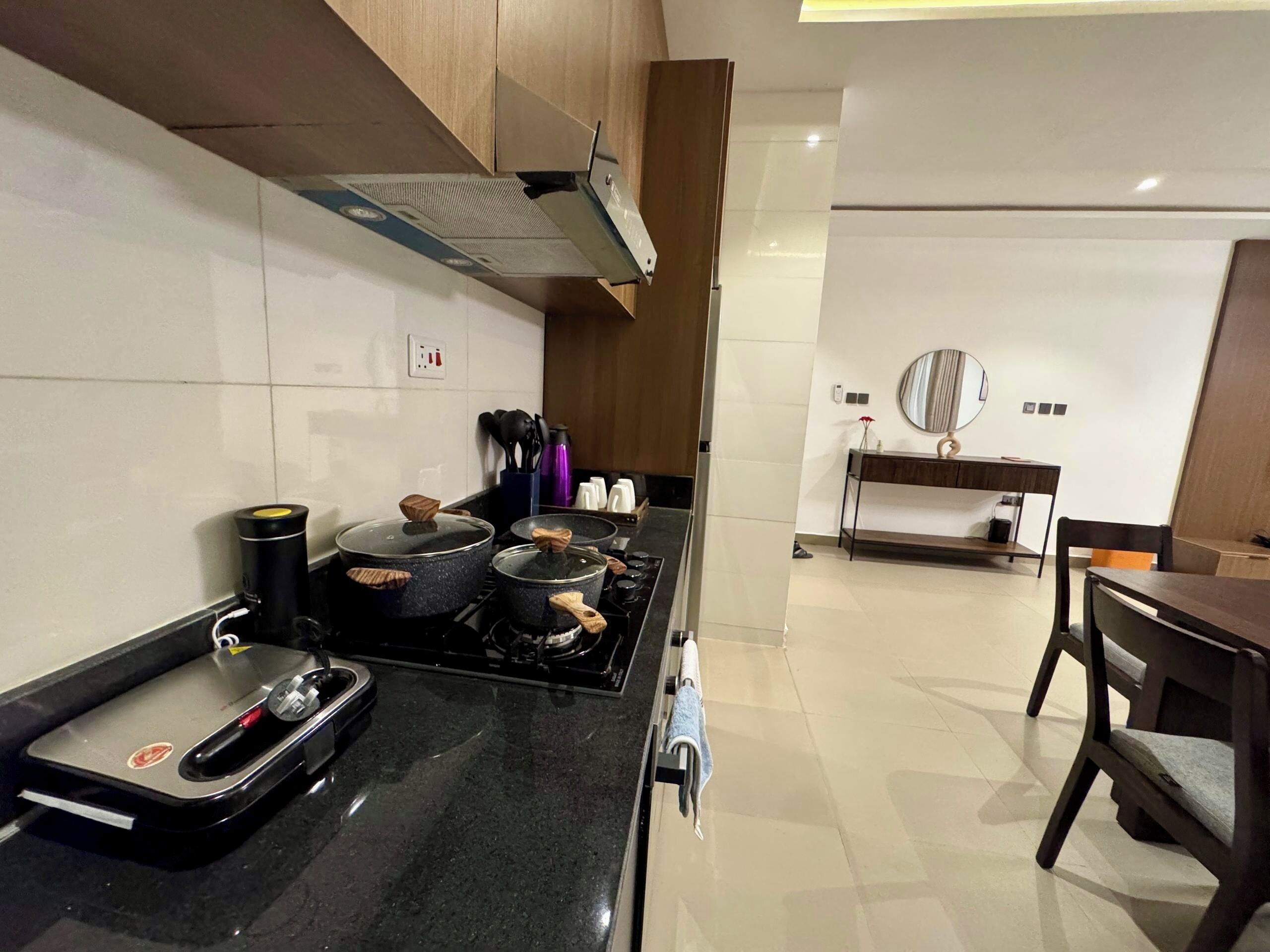 Family Apartment, Balcony | Private kitchen