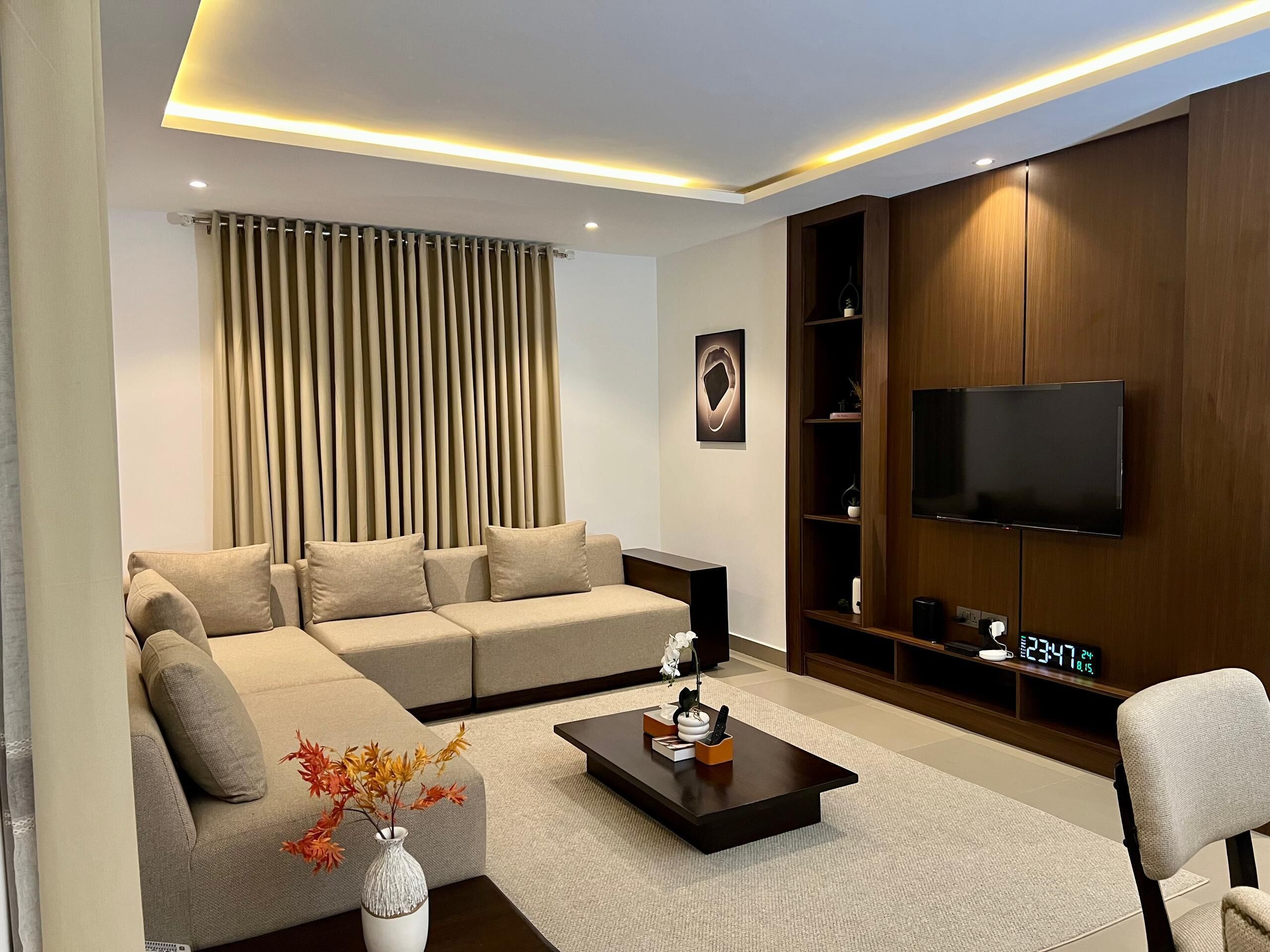 Departamento familiar, balcón | Área de sala de estar