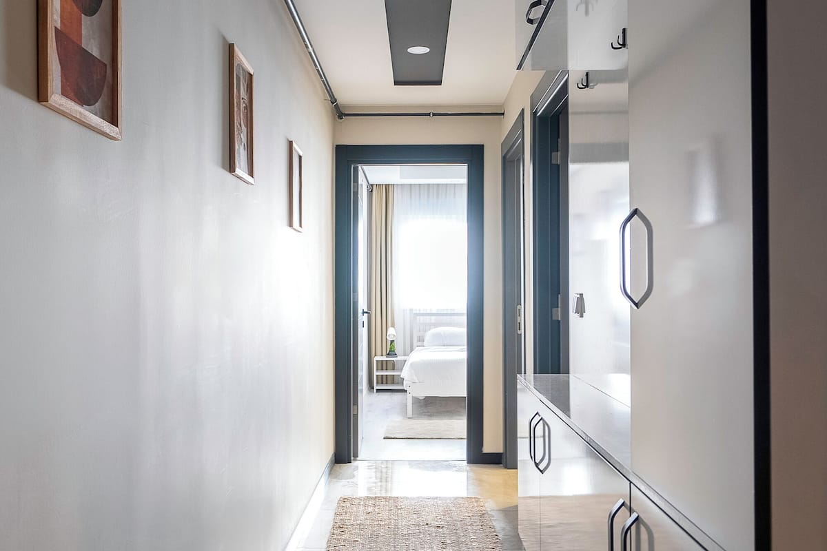 Comfort-lejlighed - 2 soveværelser | Premium-sengetøj, individuelt design, individuel indretning, skrivebord