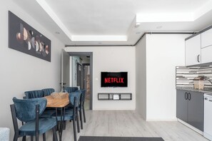 Economy Apartment, 3 Bedrooms, 2 Bathrooms | Living area | 80-cm TV with cable channels - Gokmen Residences (Antalya)