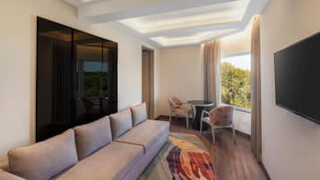 In-room safe, laptop workspace, blackout curtains, iron/ironing board