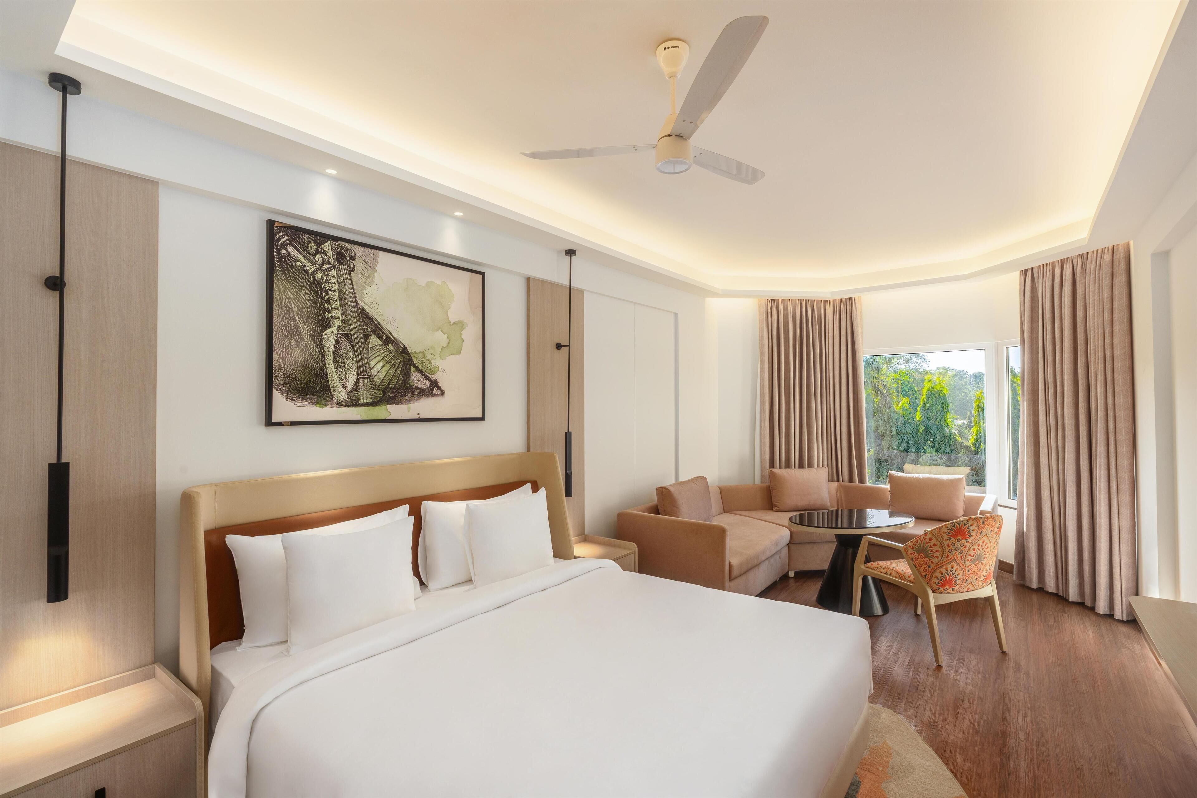 In-room safe, laptop workspace, blackout curtains, iron/ironing board