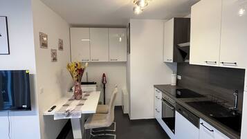 Fridge, oven, stovetop, dishwasher