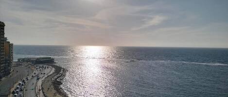 On the beach, beach shuttle