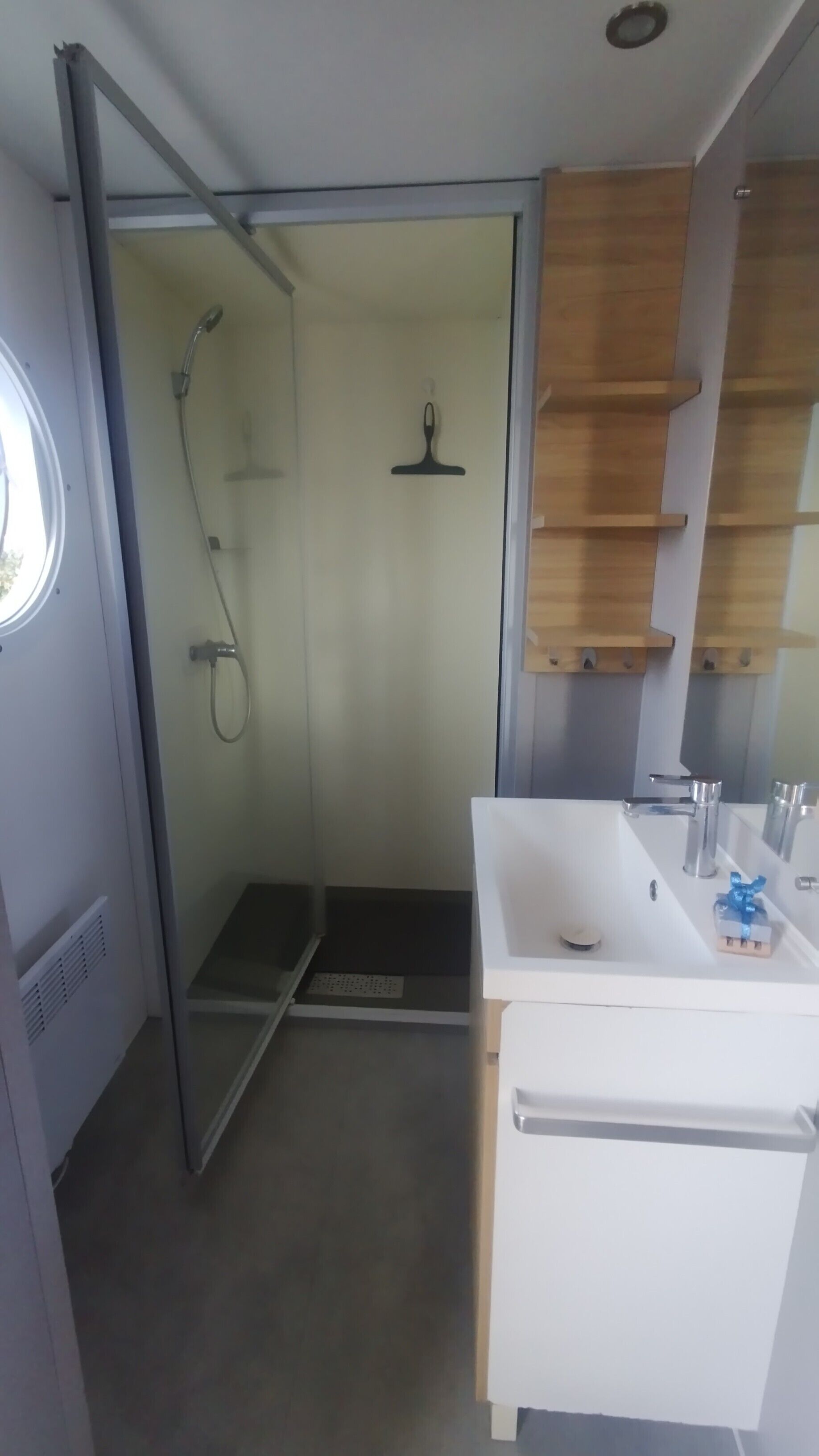Shower, hair dryer