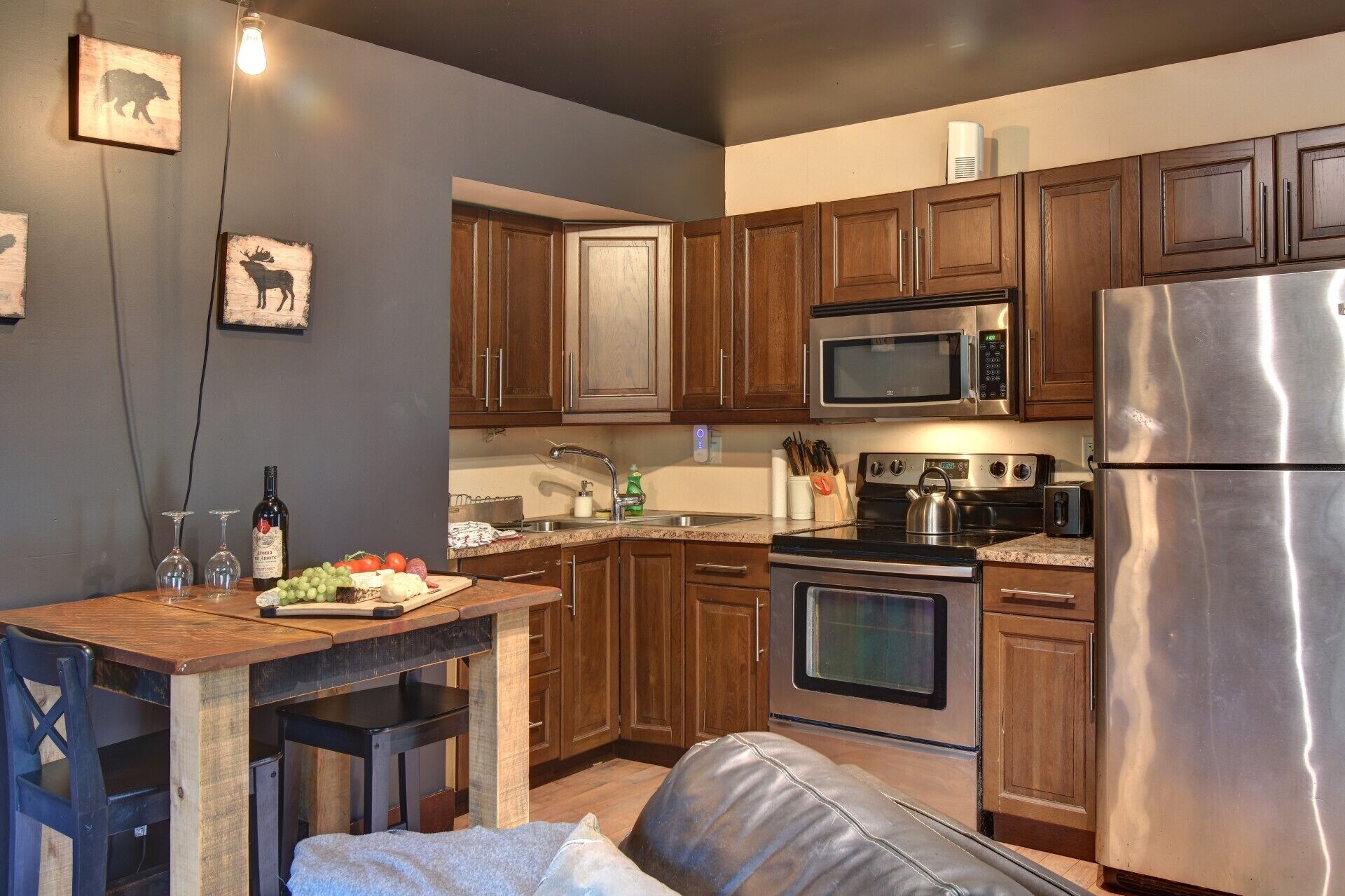 Microwave, oven, stovetop, paper towels