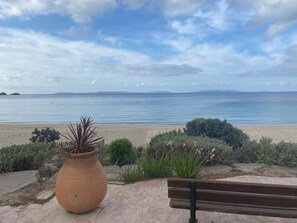 Beach nearby, sun-loungers