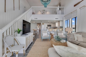 Living area - Paradise Tides - 6 Bedroom Duplex with Community Pool (Carolina)