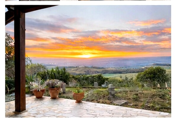 Uitzicht vanuit accommodatie