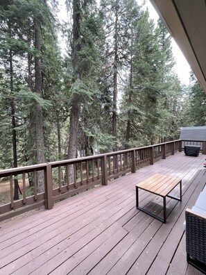 Terrace/patio - Cozy Cabin in Lake Almanor Pines (Westwood)