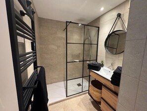 Shower, hair dryer, towels - Terrace & Pool Just Steps from the Beach (Cannes)