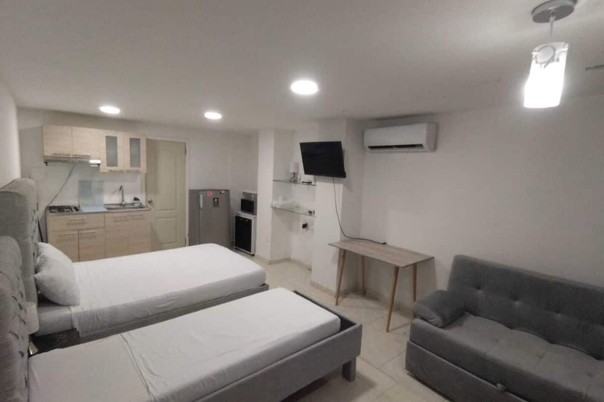 Studio – basic, terrasse, utsikt mot innsjø | Blendingsgardiner, strykejern/-brett og wi-fi (inkludert)