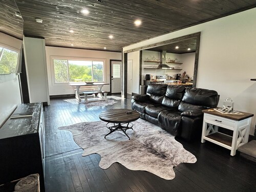 Newly renovated farmhouse on a peaceful and private 125 acres in Owen county