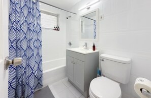 Shower, hair dryer, shampoo - 1BR Miami Beach Apt with King plus 2 Queens & Smart TV (Miami Beach)