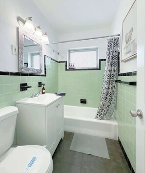 Shower, hair dryer, shampoo - 1BR Miami Beach Apt with King plus 2 Queens & Parking (Miami Beach)