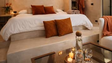 Luksusleilighet, terrasse, hageutsikt | Skrivebord for bærbar PC og wi-fi (inkludert)