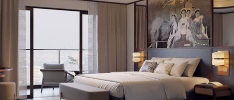 Suite luxueuse, balcon, vue sur le fleuve