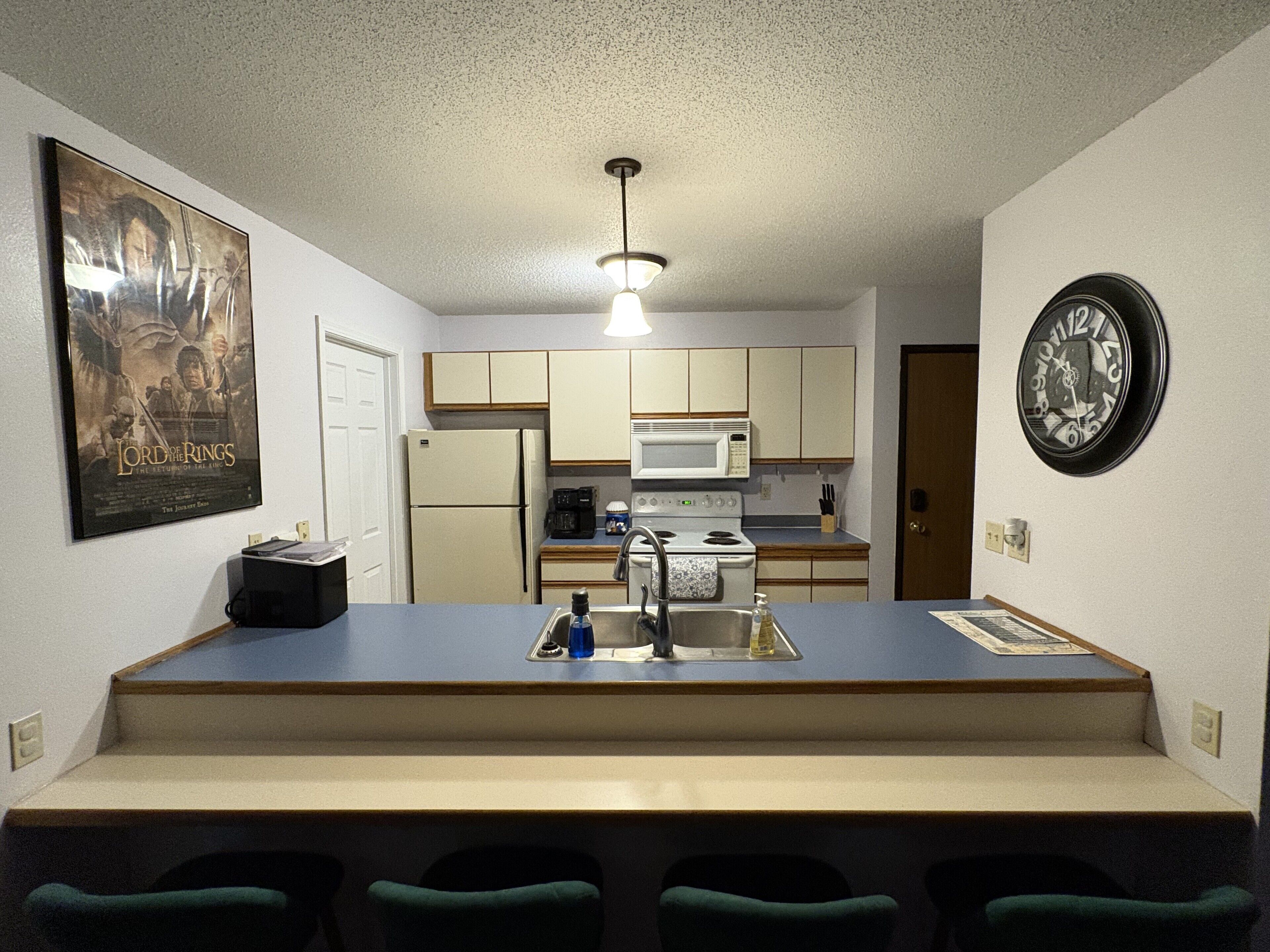 Microwave, oven, stovetop, dishwasher