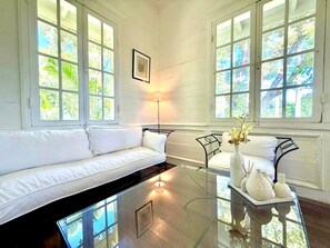 TV, books - Le Refuge, Old Creole Villa with Swimming Pool (La Montagne)