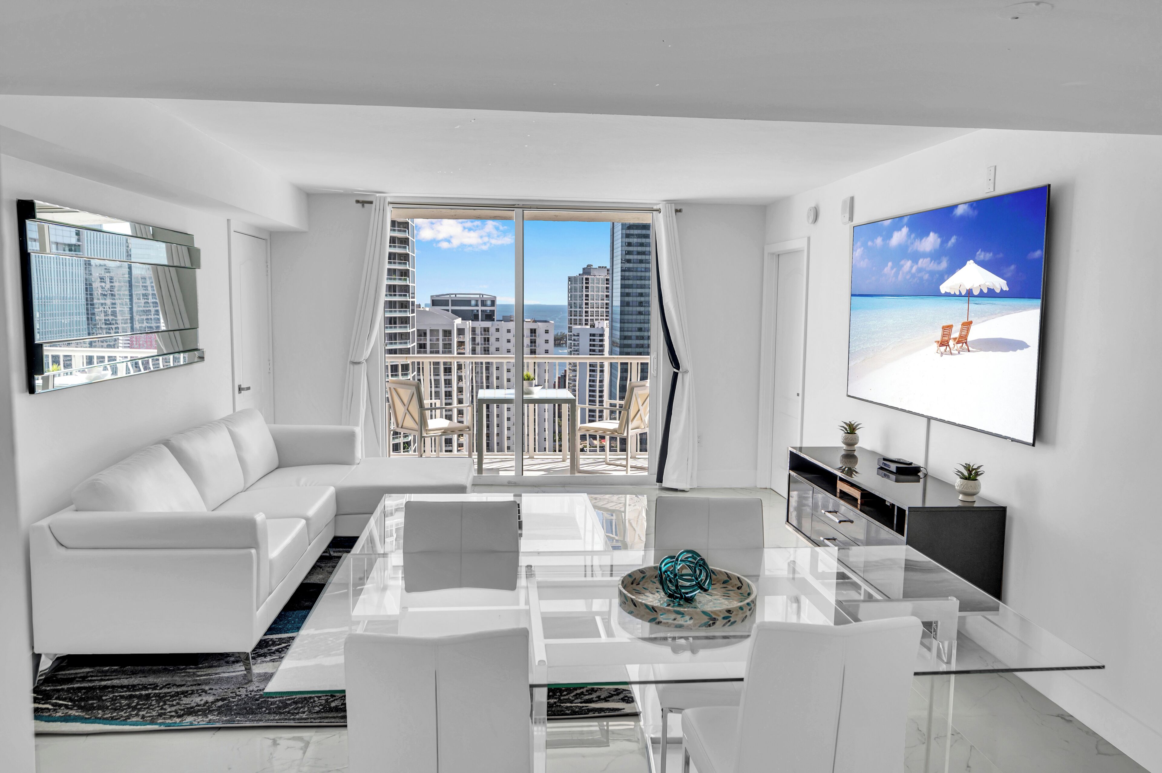 Appartement Luxe, vue partielle sur l'océan | Coin séjour