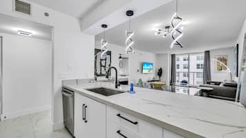 Apartemen Deluks, pemandangan kota | Interior