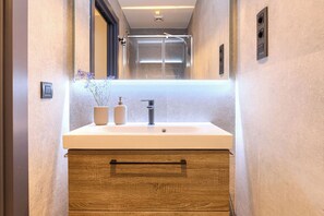 淋浴设施、吹风机、毛巾、肥皂