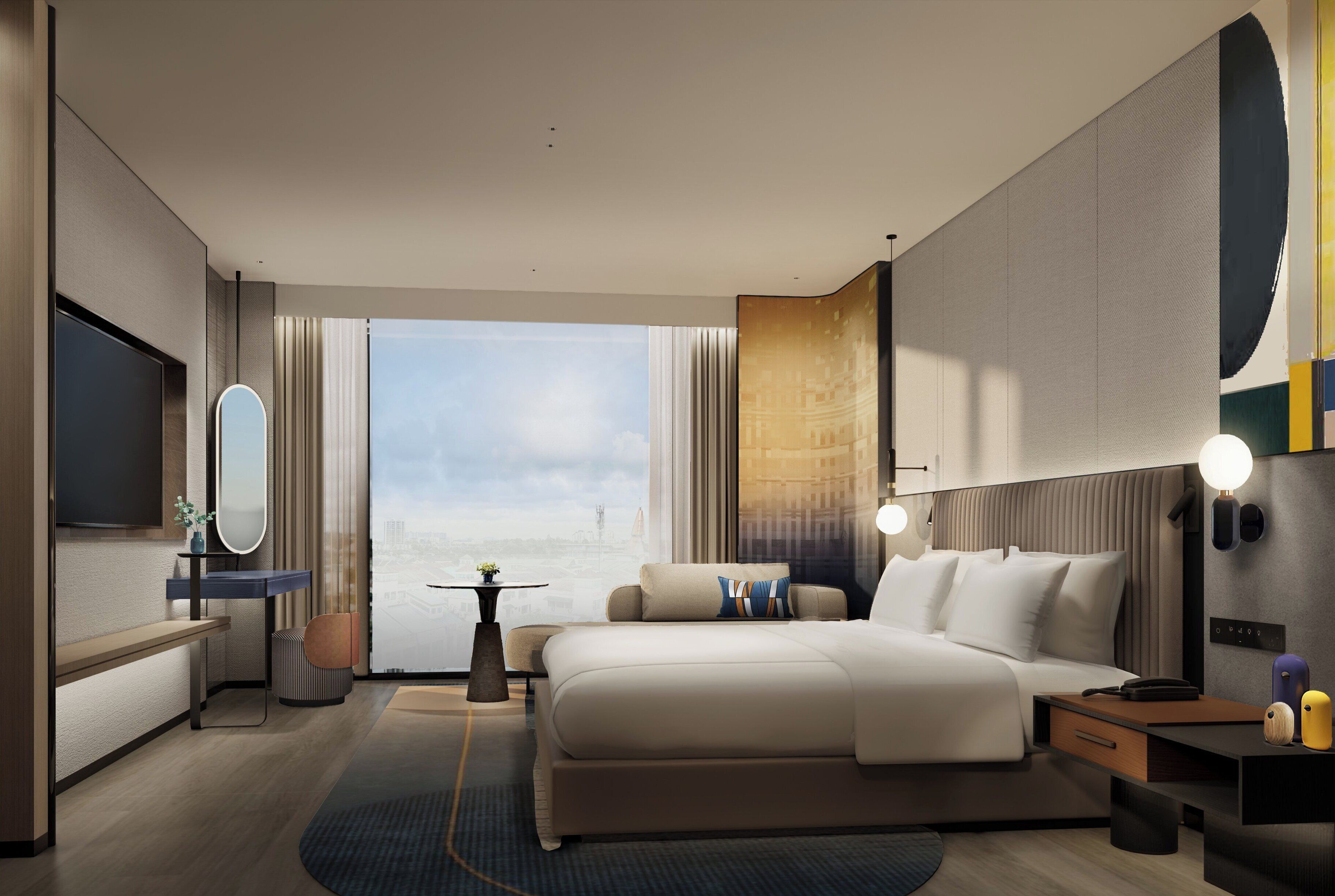 Suite, 1 habitación | Caja de seguridad en la habitación y escritorio 