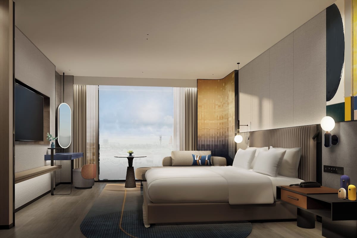 Suite, 1 habitación | Caja de seguridad en la habitación y escritorio