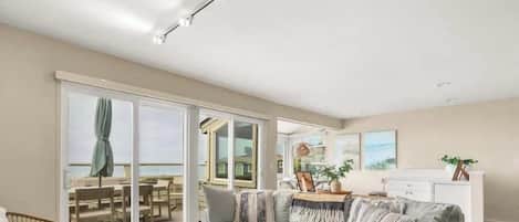 TV, foosball, offices