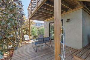 Apartamento, 1 cama de matrimonio con sofá cama (Sea Dunes Nautilus B8) | Restaurante al aire libre