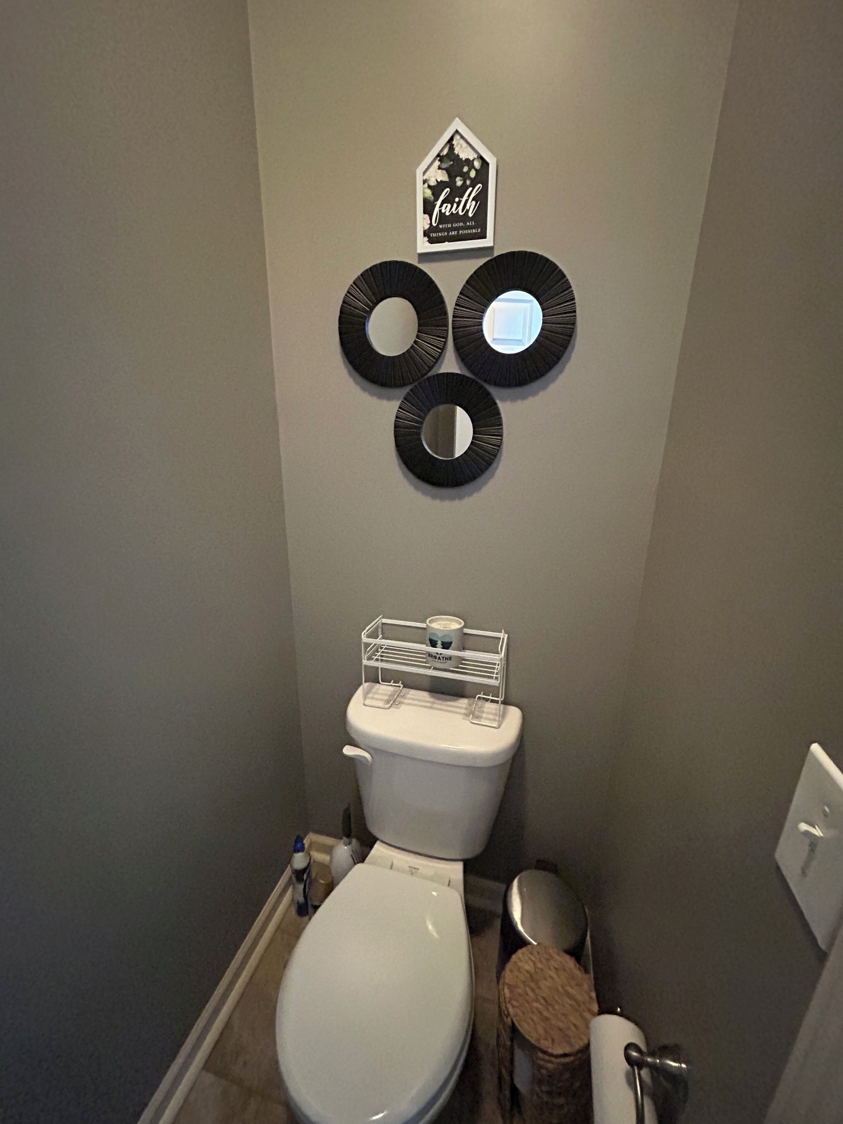 Shower, towels, toilet paper