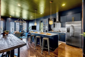 Fridge, microwave, oven, stovetop - Sky-High Luxury | Best Nash Views | Walk to Gulch! (Nashville)