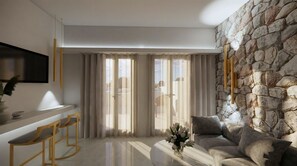 Svit - utsikt mot poolen | Vardagsrum