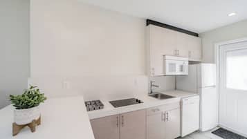 Family Studio, Kitchenette, Beachside (Self check-in) | Private kitchen | Fridge, microwave, stovetop, dishwasher