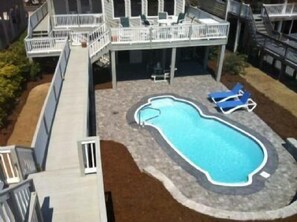 Pool - Oceanfront 5 bedroom beach house with private pool (Ocean Isle Beach)