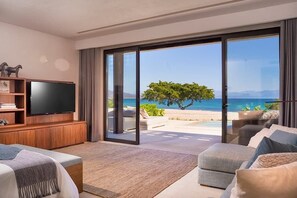 Living area - Beachfront Villa Within Gates Porta Fortuna (Corral del Risco)