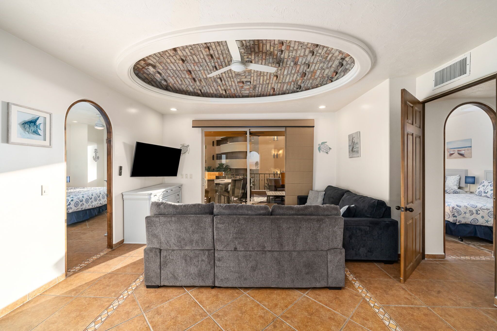 Luxury-Apartment, Nichtraucher, Meerblick | Wohnbereich