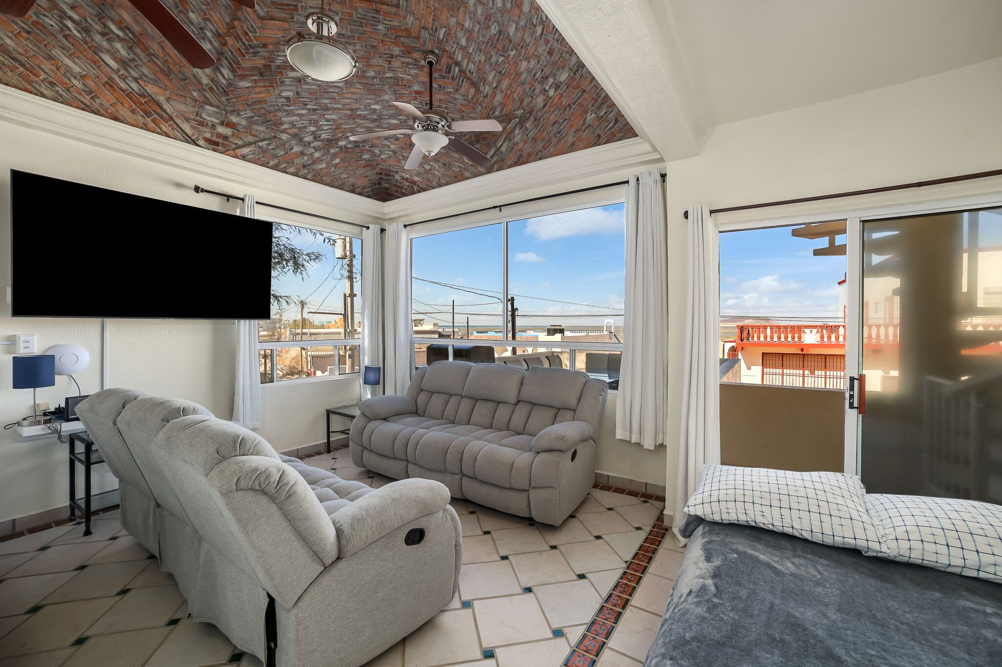 Family House, Beach View | In-room safe, blackout curtains, soundproofing, iron/ironing board