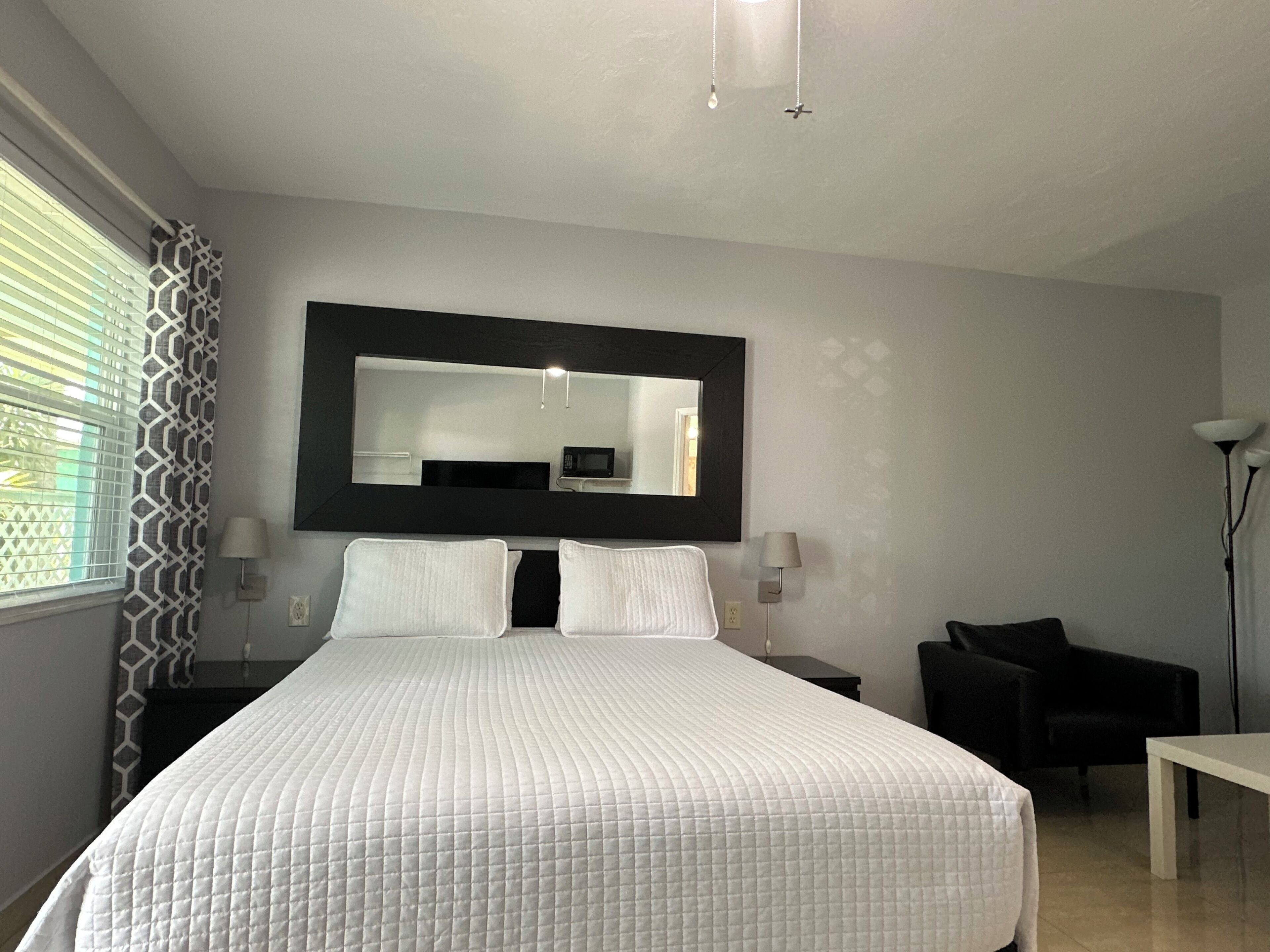 Blackout curtains, iron/ironing board, free WiFi