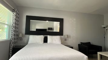 Blackout curtains, iron/ironing board, free WiFi