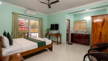 Deluxe-Doppelzimmer, Balkon, Gartenblick