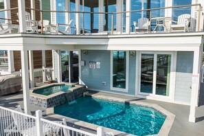 Outdoor pool, a heated pool - “A Sight to Sea”. Beach-front home w/private pool (Panama City Beach)