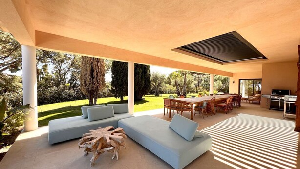 Outdoor dining - VILLA WITH POOL FOR RENT FOR 10 PEOPLE - SEA VIEW (STE MAXIME)