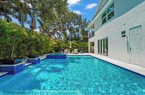 Outdoor pool, a heated pool - 2023 Luxury Home + Pool/Spa (Sarasota)