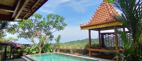 Deluxe Double or Twin Room, Balcony, Hill View | Pool