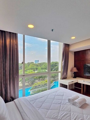 Apartamento, 2 quartos, vista para a cidade | Vista do quarto